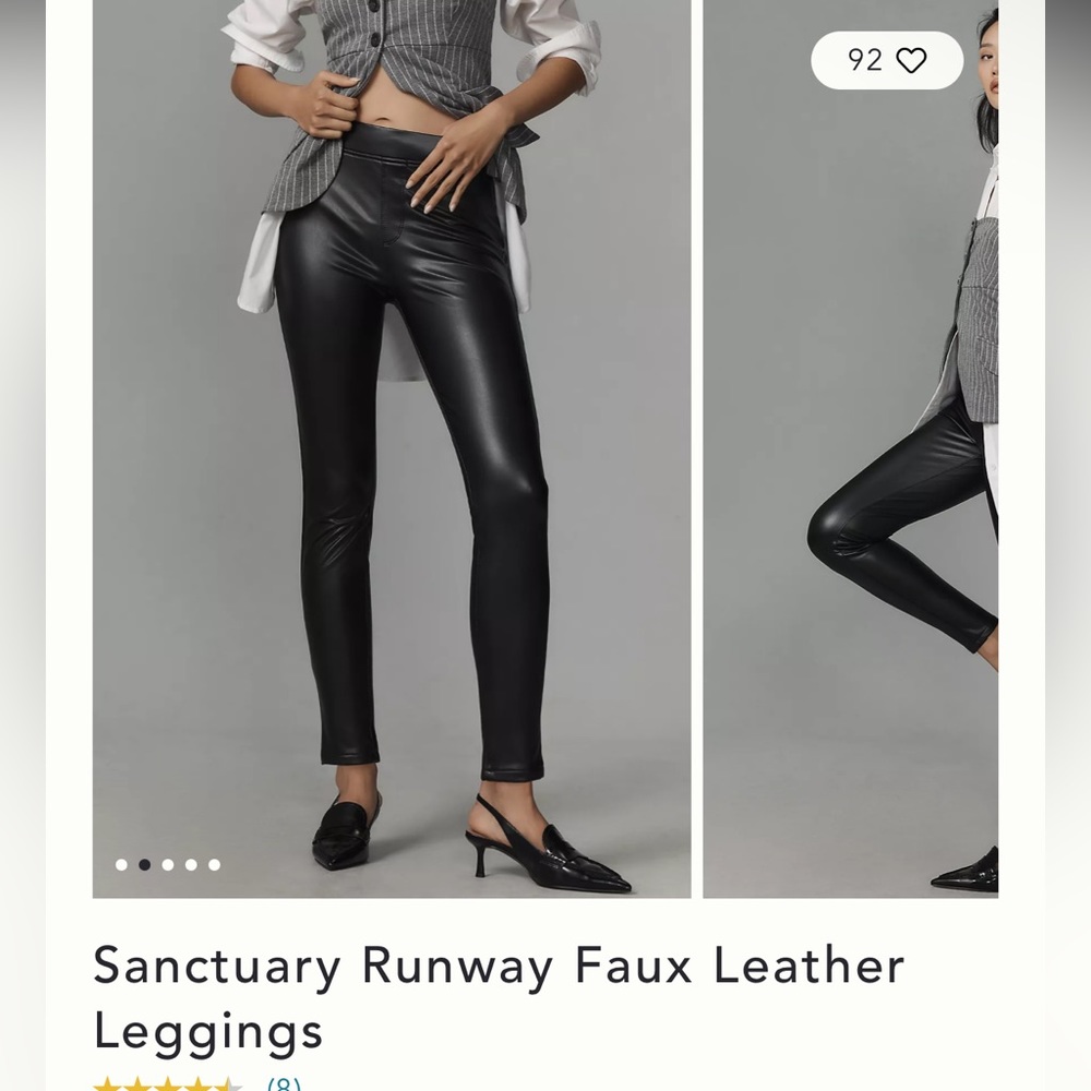 Anthropologie Sanctuary Runway Faux Leather Leggings